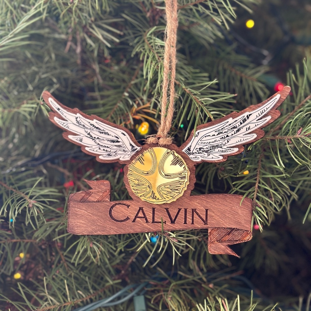 “Calvin” Harry Potter Golden Snitch hanging decoration - NWOT